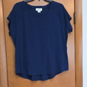 Liz Claiborne Women's Navy Short Sleeve Tee